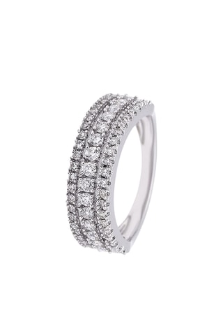 Bague Sadie - Or blanc et diamants naturels