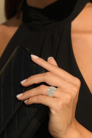 Bague Kali - Or blanc et diamants naturels