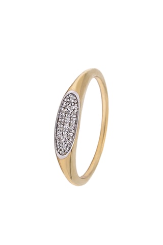 Anello - Oro giallo e diamanti naturali