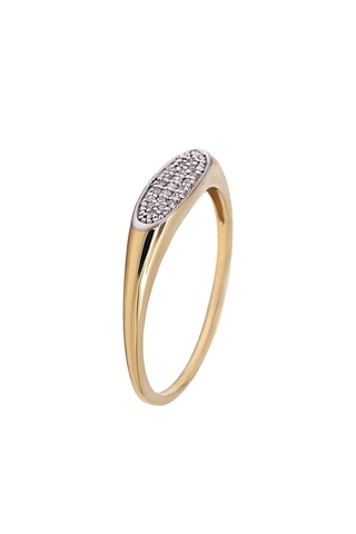 Anello - Oro giallo e diamanti naturali