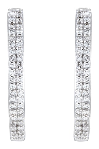Créoles Aitana - Or blanc et diamants naturels