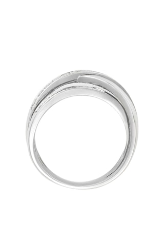 Bague Bel Entrelac - Or blanc et diamants naturels