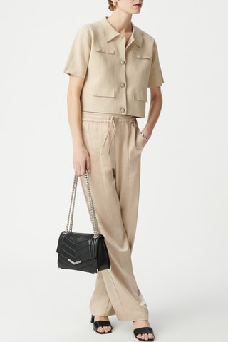 Gilet court e coton biologique - Beige - IKKS