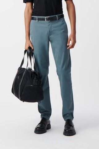 Chino slim en coton biologique - Bleu-gris - IKKS