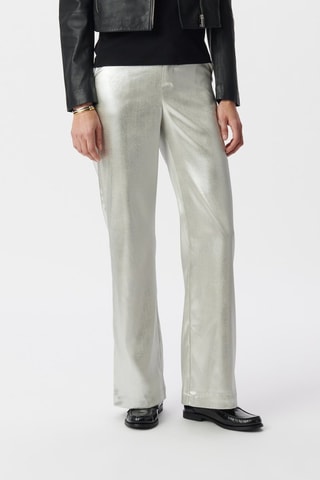 Pantalon flare - Argenté