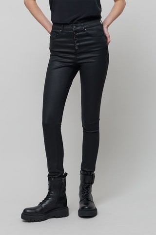 Jean slim taille haute - Noir