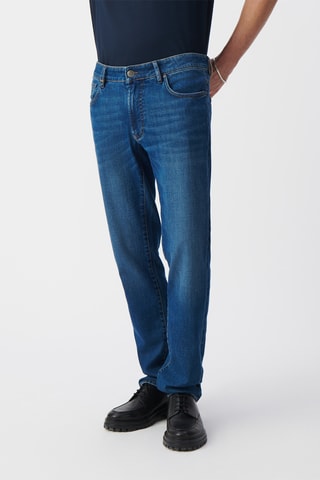 Jean slim en coton biologique - Bleu clair - IKKS