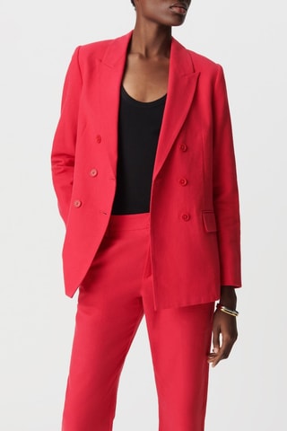 Veste en lin - Rouge
