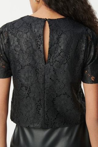 Top en dentelle - Noir