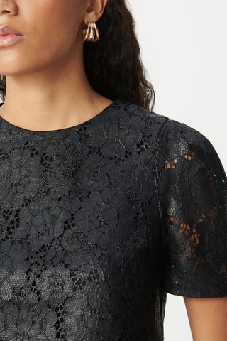 Top en dentelle - Noir