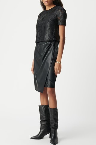 Top en dentelle - Noir