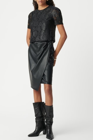 Top en dentelle - Noir