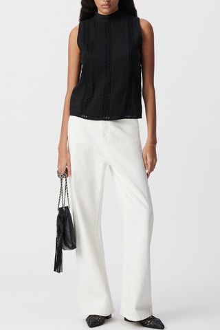 Top en coton biologique - Noir