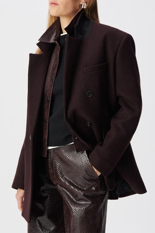 Veste en cuir d'agneau - Ecru - IKKS