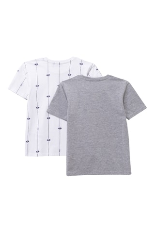 T-shirt en coton biologique - Gris clair chiné - IKKS