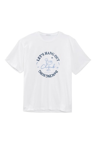 T-shirt - Blanc, gris et noir