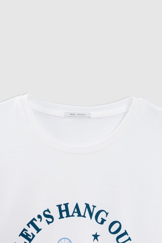 T-shirt - Blanc, gris et noir