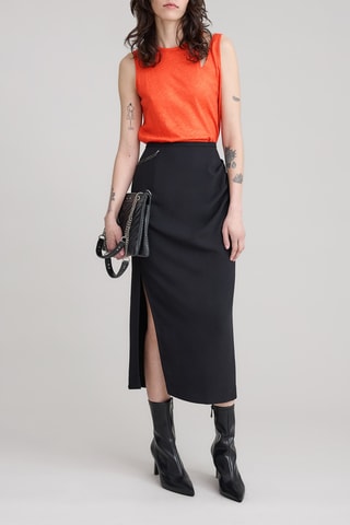 Top en lin - Orange