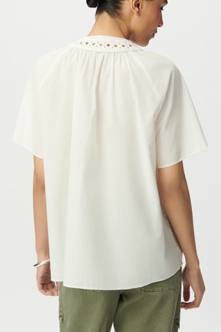 Blouse en coton biologique - Blanc