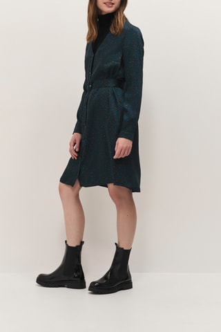 Robe chemise - Bleu pétrole