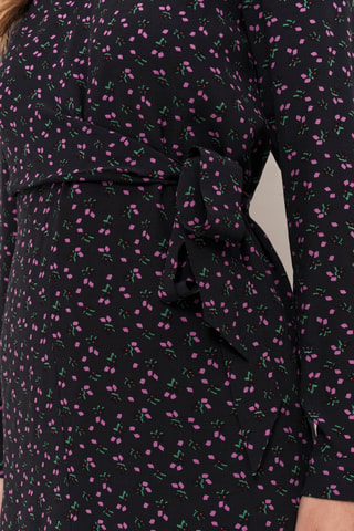 Robe droite - Bleu marine et rose