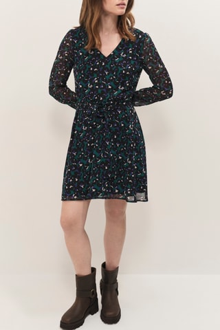 Robe patineuse - Vert foncé et noir