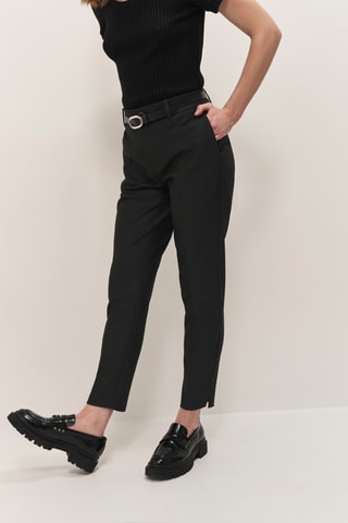 Pantalon cigarette taille haute - Noir