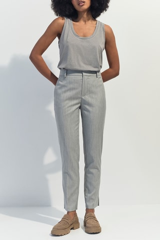Pantalon cigarette - Gris clair