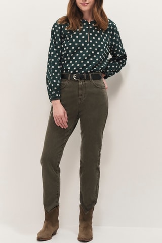 Jean slouchy - Vert olive