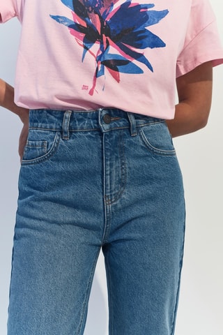 Jean slouchy - bleu cobalt