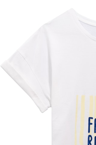 T-shirt droit en coton biologique - Ecru