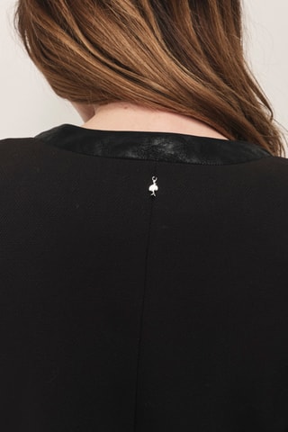Veste de costume bi-matière - Noir