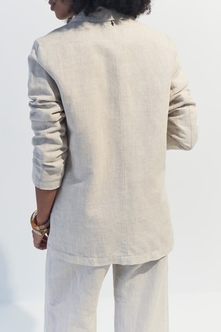 Veste de costume en lin - Beige