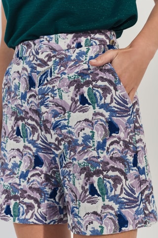 Short droit taille haute - Ecru