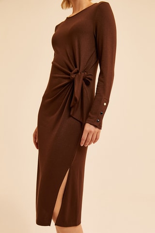 Robe midi - Marron