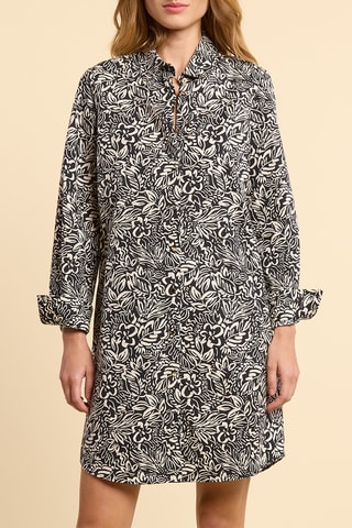 Robe chemise - Noir et écru