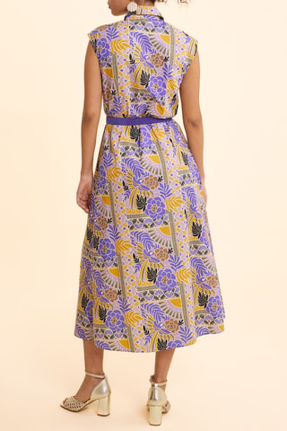 Robe chemise - Orange et violet