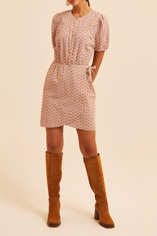 Robe patineuse - Blanc et rose