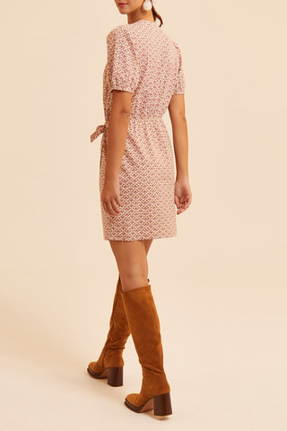 Robe patineuse - Blanc et rose