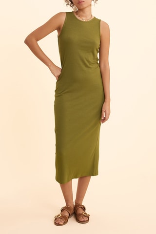 Robe midi - Kaki