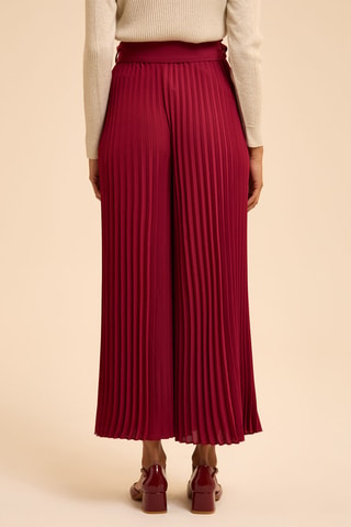 Pantalon large plissé - Bordeaux