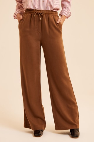 Pantalon large - Camel