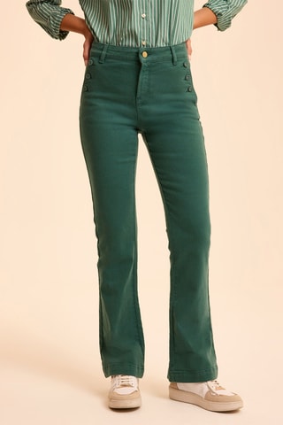 Jean flare - Vert clair