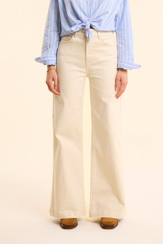 Jean flare taille haute - Ecru