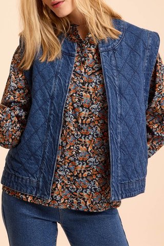 Veste sans manches en jean - Bleu foncé