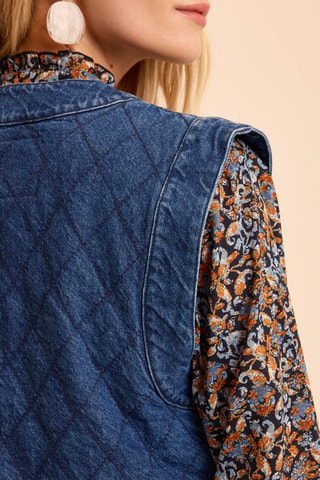 Veste sans manches en jean - Bleu foncé