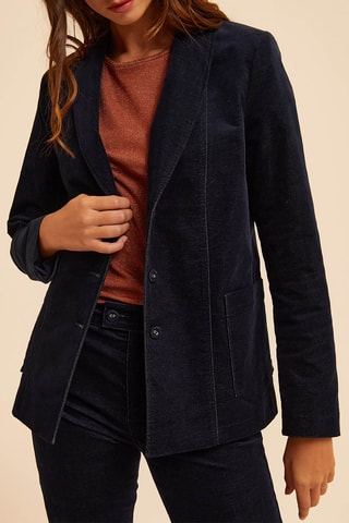 Veste en velours - Indigo