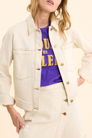 Veste en jean - Ecru