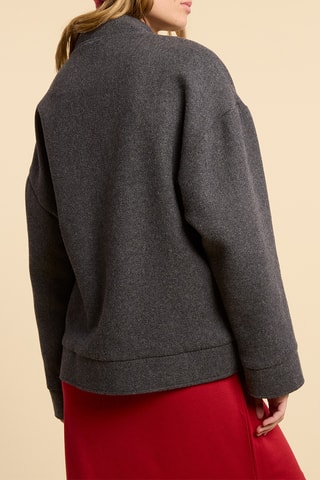 Veste réversible en laine - Anthracite