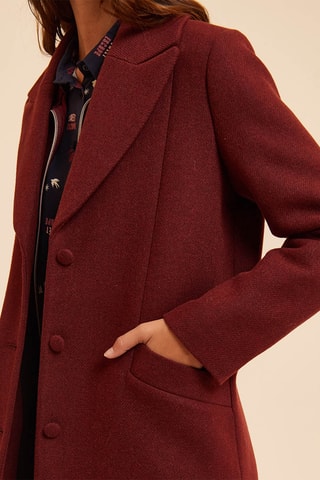 Manteau en laine - Bordeaux